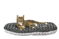 NOBBY Kissen oval "SEOLI", dunkelgrau/hellgrau