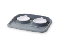 NOBBY Futterstation "Butler", grau, 2 x 300 ml