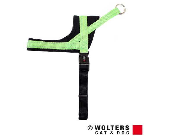 WOLTERS Geschirr Soft & Safe lime/schwarz Gr. 1; 45-55 cm