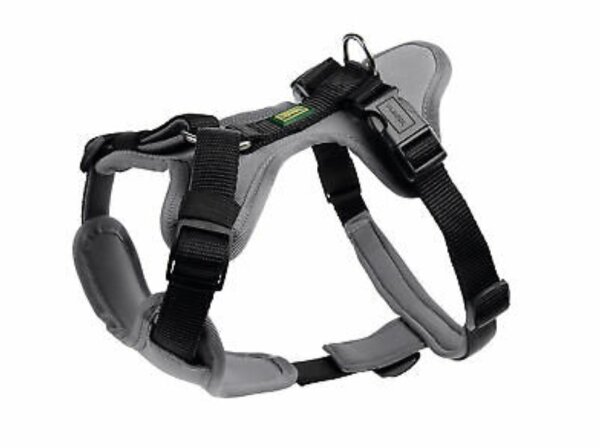 HUNTER Neopren DIVO Geschirr für Hunde; schwarz/grau, XS-S, Länge: 38-45 cm, Breite: 1,5 cm