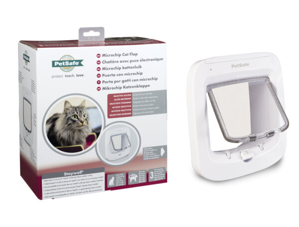 NOBBY PetSafe Microchip Cat Flap, weiß, 22,5 x 25,1 cm