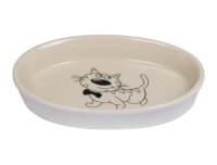 NOBBY Katzen Keramik Schale oval, 17 x 11 x 2,5 cm