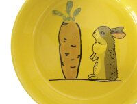 NOBBY  Nager Keramik Napf "Carrot Plus", grau-gelb, Ø 11 x 4,5 cm