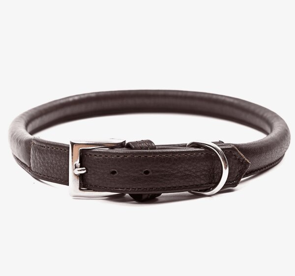 Wolters Halsband Terravita Leder rund Farbe: kastanie 45 cm x 10 mm