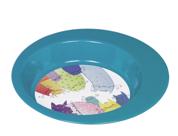 NOBBY  Edelstahlschale "Kitty", türkis, Ø 14,5 cm