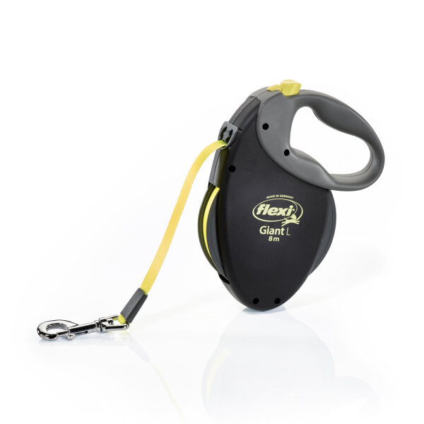 FLEXI Giant Gurtleine, schwarz/neon, L, 8 m