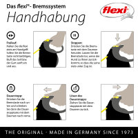 FLEXI Giant Gurtleine, schwarz/neon, L, 8 m