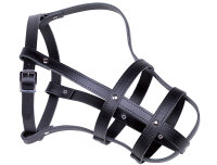 NOBBY Leder Maulkorb, schwarz