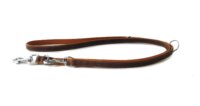 DAS LEDERBAND Verstelbare Hundeleine Roma, mocca/cognac,...