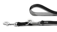 HUNTER Führleine Neopren, schwarz/grau 110 cm x 15 mm