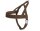 HUNTER Norwegergeschirr Hunting, braun, Halsumfang 45 cm | Bauch 58 - 79 cm | Breite 2,0 cm