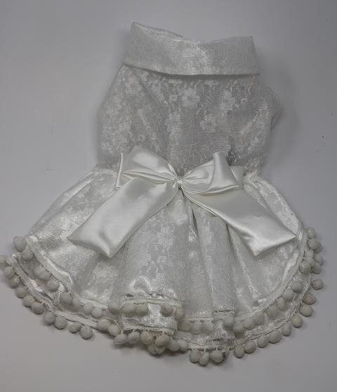 Hundebrautkleid Classic weiß GR. XS