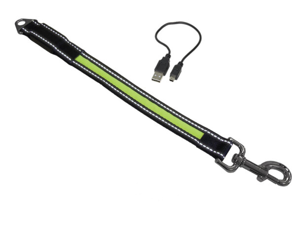 NOBBY LED Leinenverlängerung "FLASH", gelb, L: 38 cm, B: 25 mm