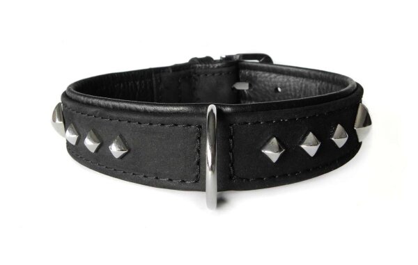 DAS LEDERBAND Leder Halsband 75cm 40mm schwarz Roma