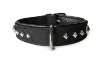 DAS LEDERBAND Leder Halsband 75cm 40mm schwarz Roma
