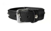 DAS LEDERBAND Leder Halsband 75cm 40mm schwarz Roma