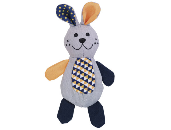 NOBBY Stoffhase mit Catnip, gemustert, 16 cm