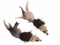 NOBBY Mäuse mit Plüsch und Kork, braun, 7 cm /...