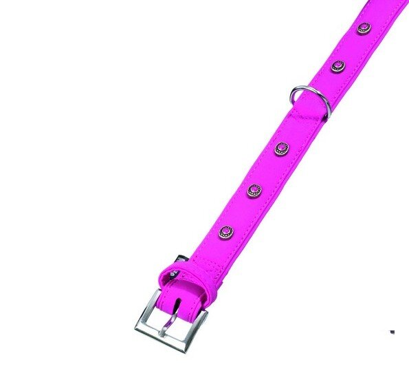 KARLIE Halsband Flamingo Art Bufalo Deco Collar, 24 mm, 35 cm, S Pink