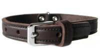 Das Lederband Hundehalsband Weinheim, mocca, 62 cm x 25 mm