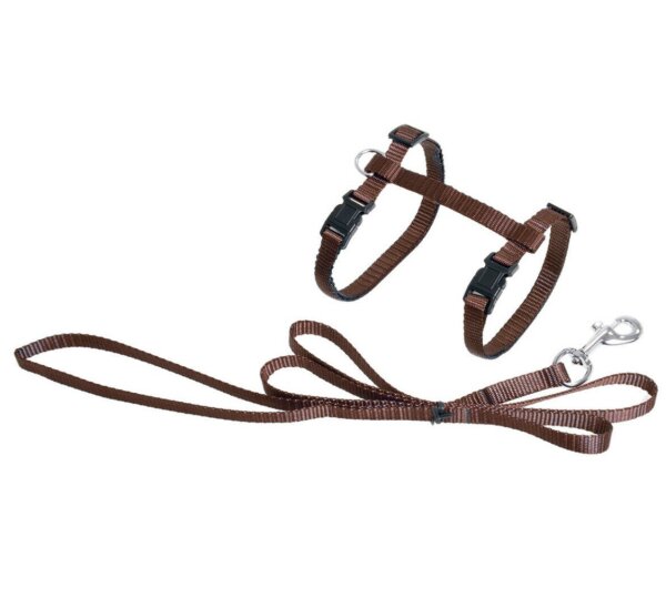 KARLIE  Katzengeschirr mit Leine "Art Sportiv Plus", braun, L: 110 cm, B: 10 mm