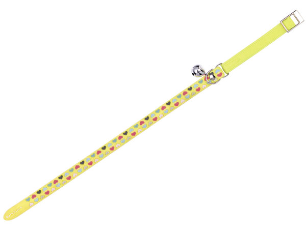 NOBBY Katzenhalsband "Heart", gelb, L: 20 - 30 cm, B: 10 mm