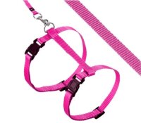KARLIE  ASP Katzengeschirr mit Leine, rosa, L: 110 cm, B:...
