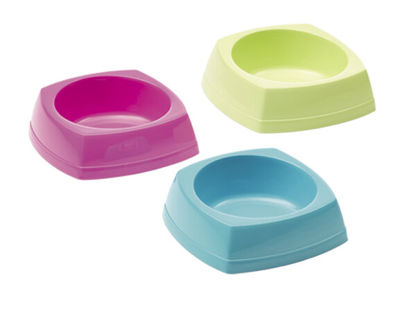 NOBBY Kunststoffnapf, farbig sortiert, L, 16 x 16 x 5,5 cm