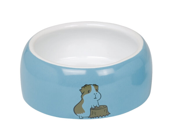 NOBBY  Futtertrog "Hamster", hellblau/weiß, Ø 14,5 x 5,5 cm