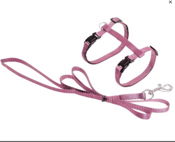 KARLIE  Katzengeschirr mit Leine "Art Sportiv Plus", rosa, L: 110 cm, B: 10 mm