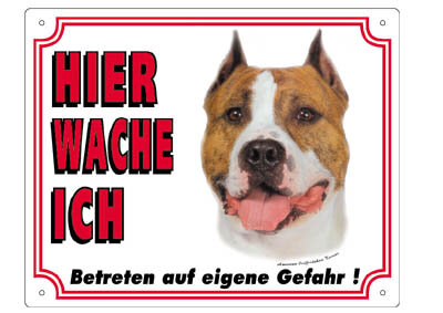 Warntafel American Staffordshire Terrier