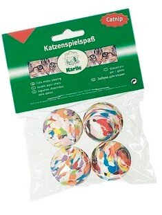 KARLIE  Bunte Katzenbälle, 4 Stk., Ø 3 cm