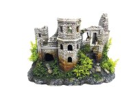 NOBBY Aqua Ornaments "BURGRUINE" mit Pflanzen,...