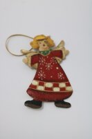 4 Stk. Weihnachtsaufhänger aus Metall Engel ca.7cm