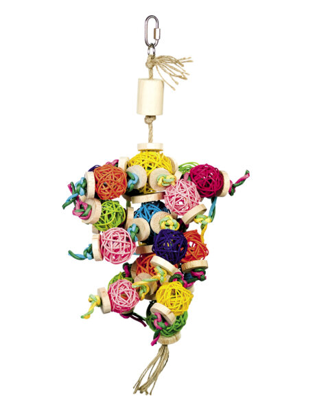 NOBBY Cage Toy, Spielzeug mit Geflechtbällen, 37 x 18 cm