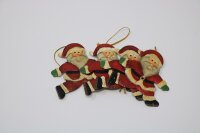 4 Stk. Weihnachtsmänner aus Blech ca 7 cm