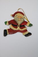 4 Stk. Weihnachtsmänner aus Blech ca 7 cm