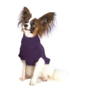 WOLTERS Zopf-Strickpullover brombeer...