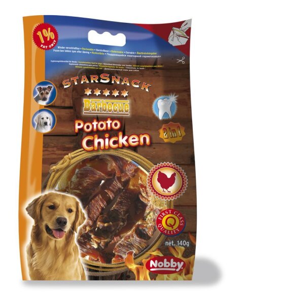 Hunde - Leckerli NOBBY StarSnack Barbecue Potato Chicken, 5 - 9 cm, 140 g