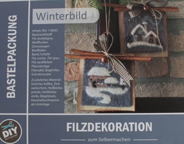 Bastelpackung Winterbild (Filzdekoration)