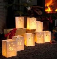 Adventskalender 24 kleine Lichttüten mit den Zahlen...