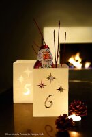 Adventskalender 24 kleine Lichttüten mit den Zahlen 1-24 - orginal Luminaria Lichttüten