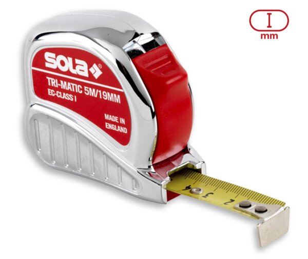 SOLA Rollmeter (13 mm) Tri-Matic  TM 3 m