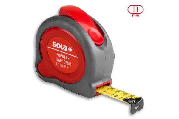 SOLA Rollmeter (19 mm) Popular  PP 5 m - SB