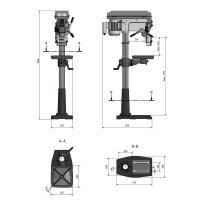 OPTIMUM Säulenbohrmaschine OPTIdrill DQ 32 Aktions-Set inkl. Schraubstock