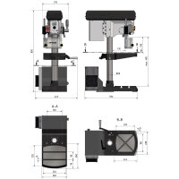 OPTIMUM Tischbohrmaschine OPTIdrill DH 18V Set