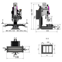 OPTIMUM Bohr-Fräsmaschine OPTImill MH 20V