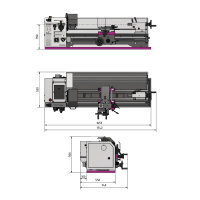 OPTIMUM Leit- und Zugspindeldrehmaschine OPTIturn TM 3110
