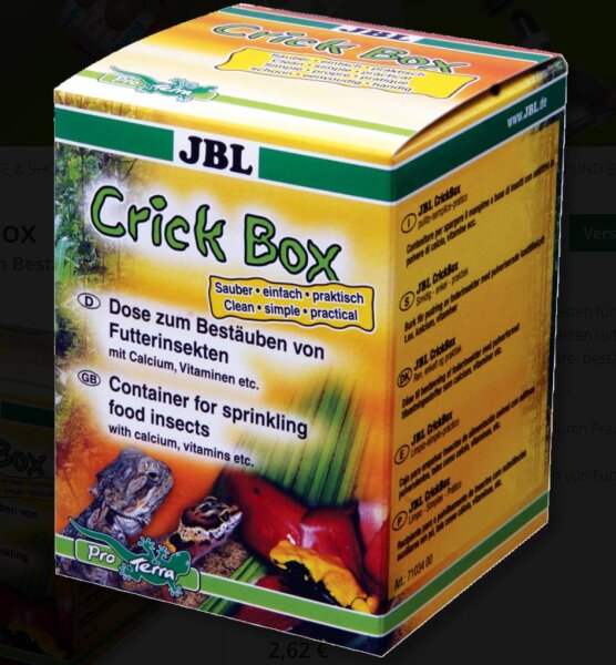 Schütteldose zum Bestäuben von Futterinsekten