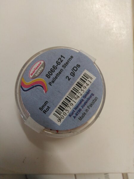 Pailletten Sterne Farbe Rot 4 mm